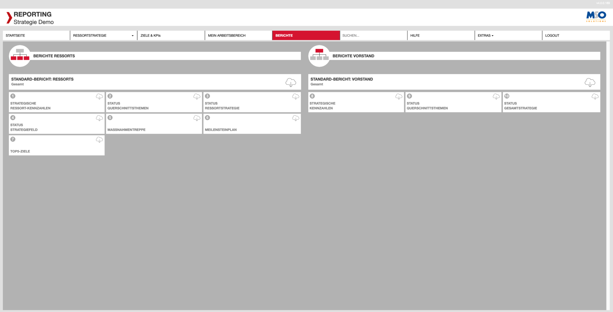 MSO TRACK Software Reports und Echtzeitauswertungen.