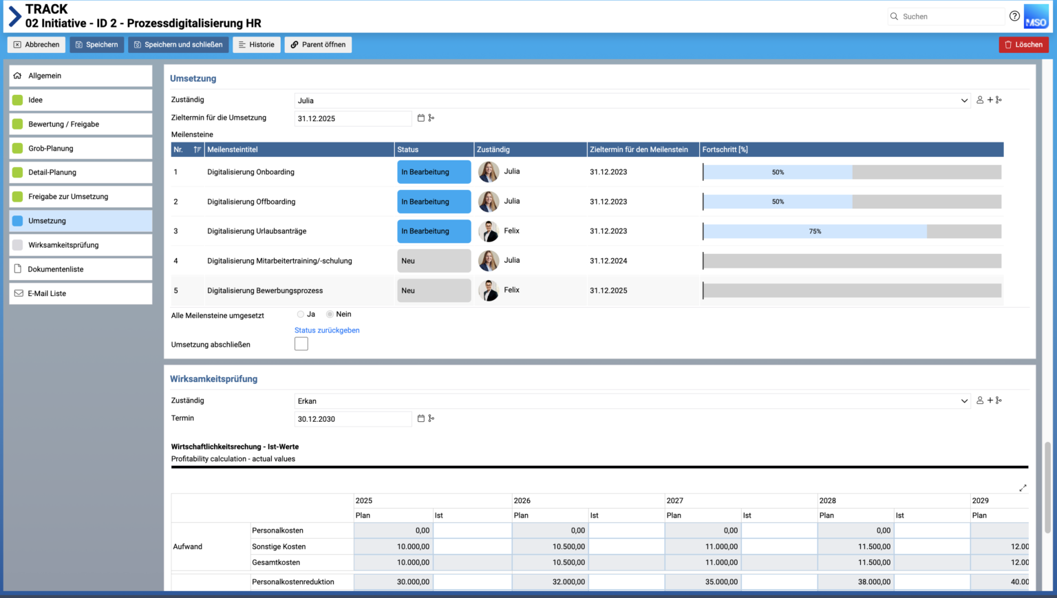 TRACK Data Entry Mask